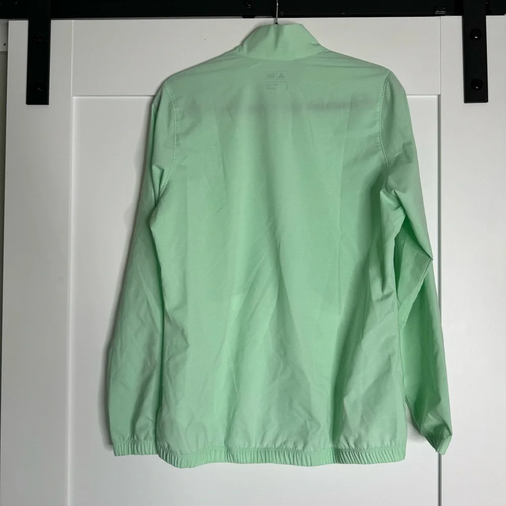 Adidas mint green full zip athletic jacket